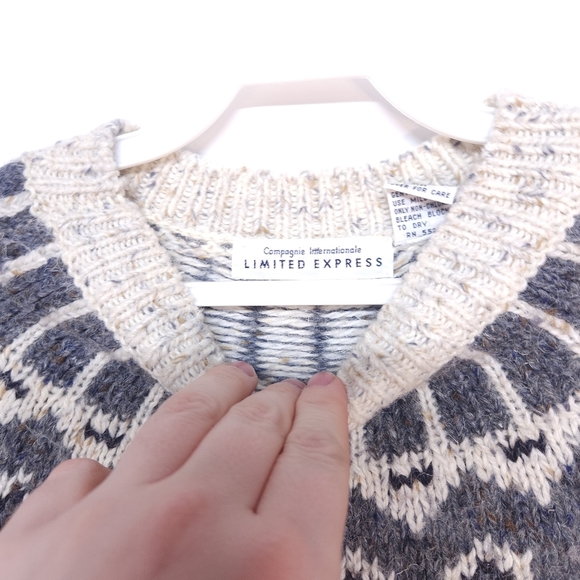 Vintage Campagnie International Limited Express Fair Isle Sweater Wool Blend - Picture 2 of 4
